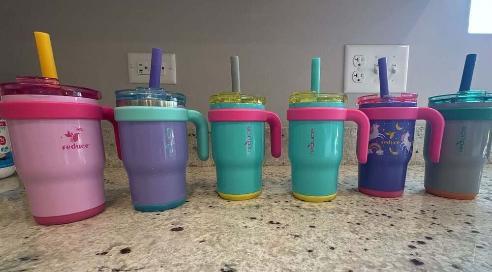 Reduce Coldee Kids Tumbler 14 oz Assorted Colors Lot of 6